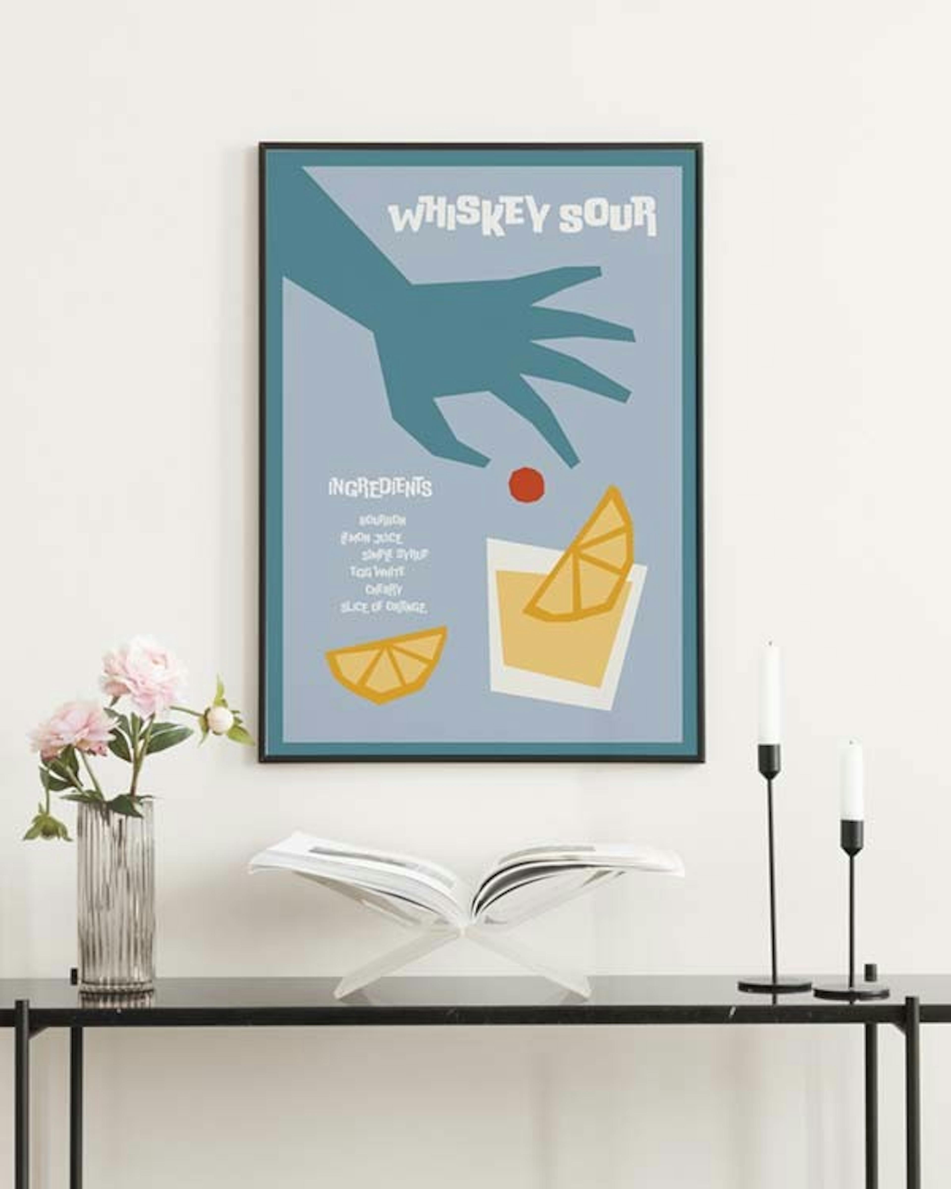 Whiskey Sour Cocktail Poster