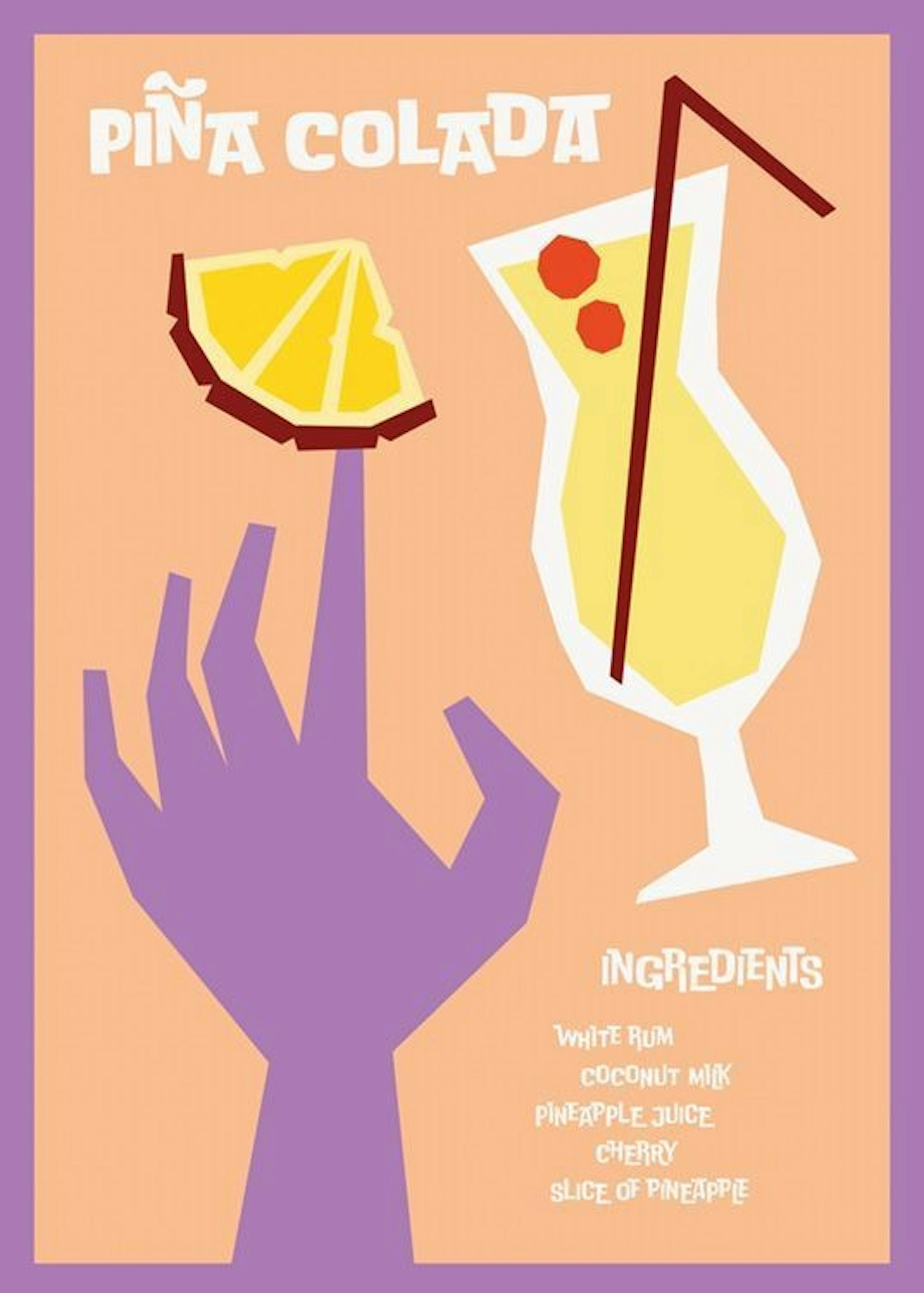 Piña Colada Cocktail Poster