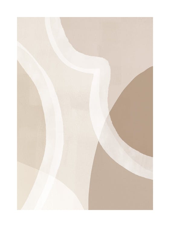 Beige Abstract No1 포스터 0