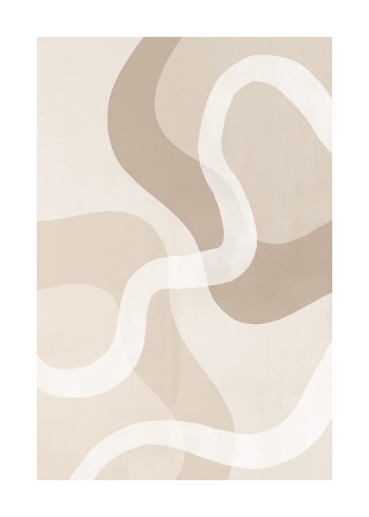 Beige Abstract No2 Poster 0
