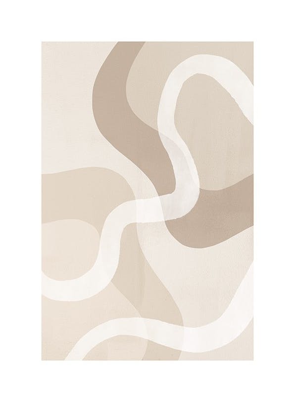 Beige Abstract No2 Plakat (50x70 cm)- Sztuka abstrakcyjna