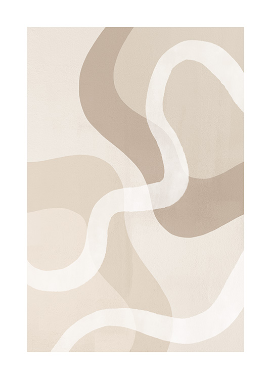 Beige Abstract No2 Poster