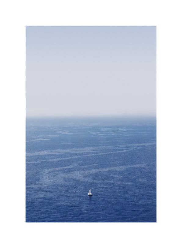 Lonely Boat Plakat (50x70 cm)- Morski pejzaż
