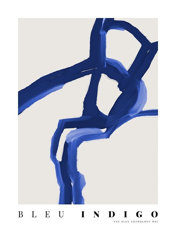 Prints - Indigo Abstract No1 Print (50x70 cm) - Abstract art prints