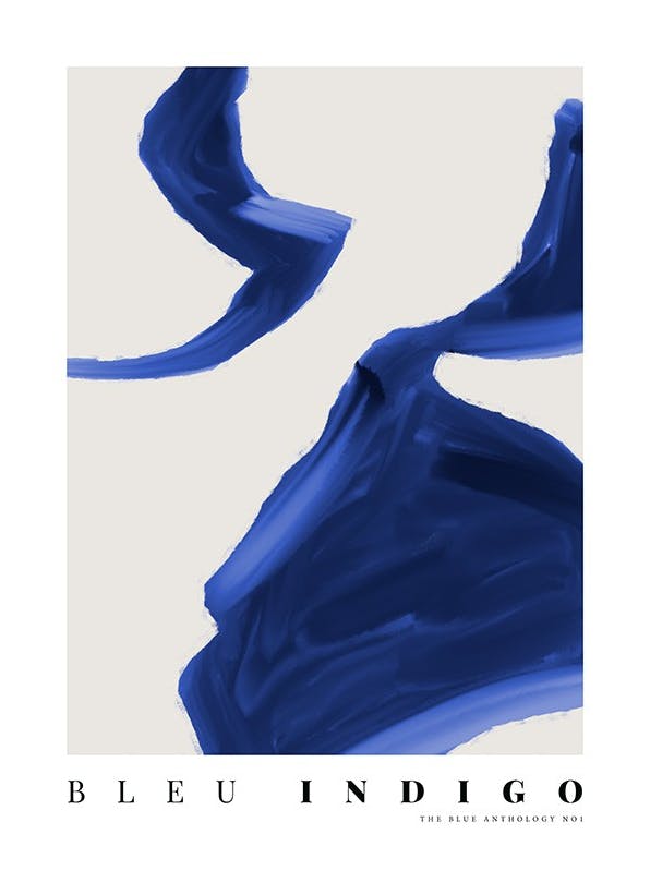 Prints - Indigo Abstract No2 Print (30x40 cm) - Abstract art prints