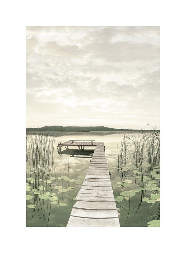 Jetty on Lake Poster (30x40 cm) -  Poster mit Meeresmotiven