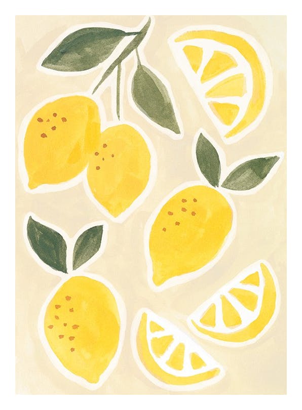 Sunny Lemons Poster (50x70 cm)- Pittura
