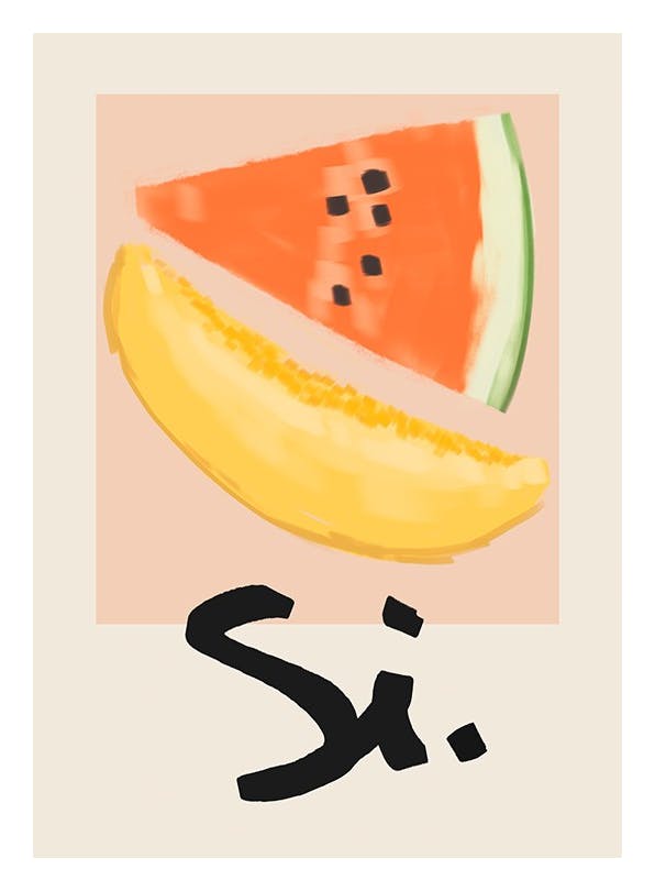 Prints - Si Fruit Print (50x70 cm) - Art prints