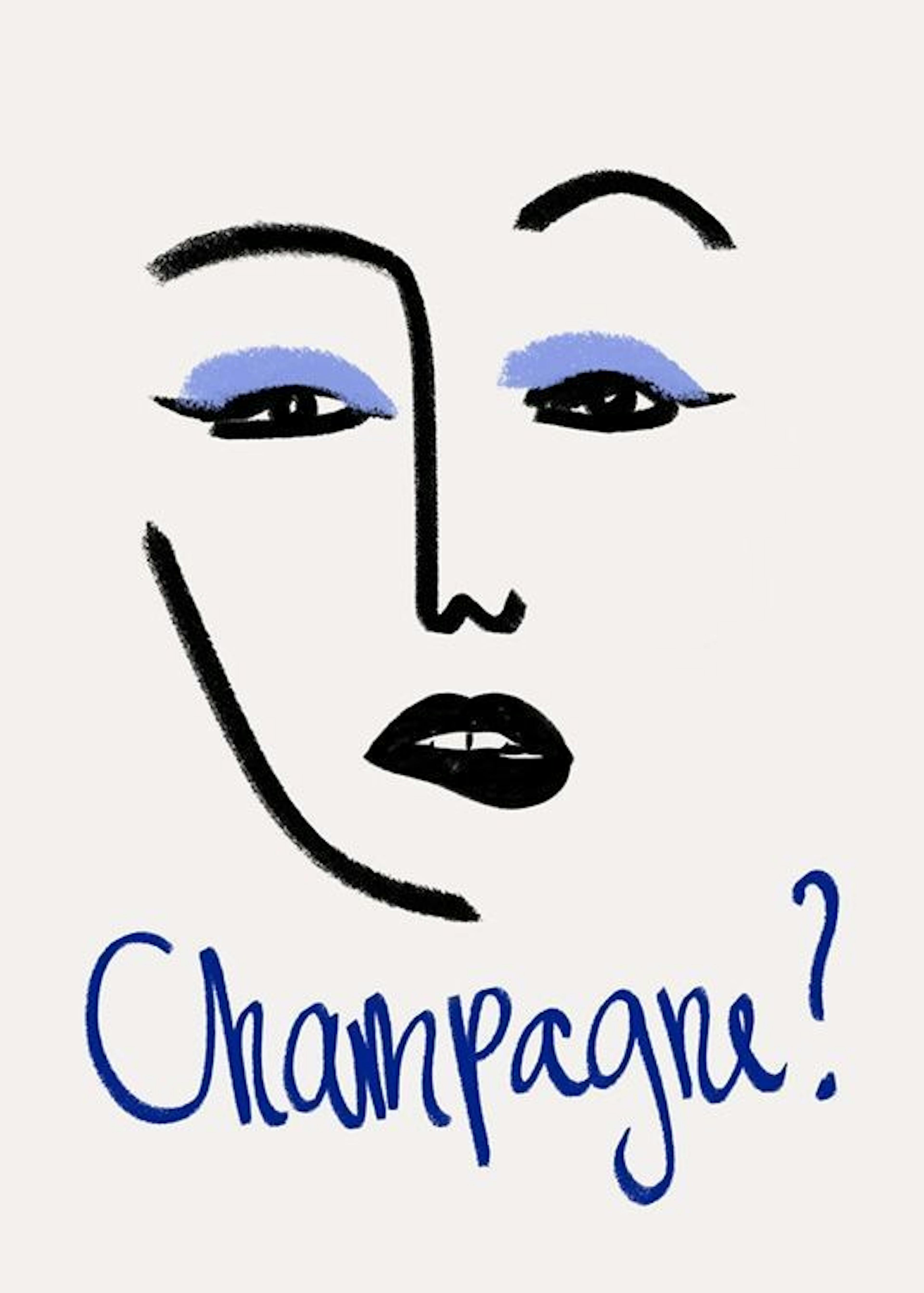 Champagne Thoughts Print