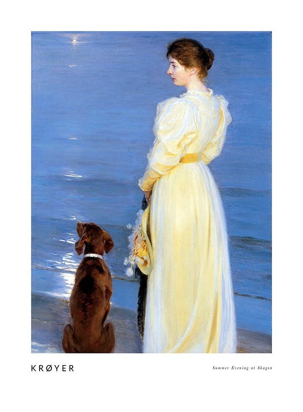 Krøyer - Summer Evening at Skagen Poster (21x30 cm)