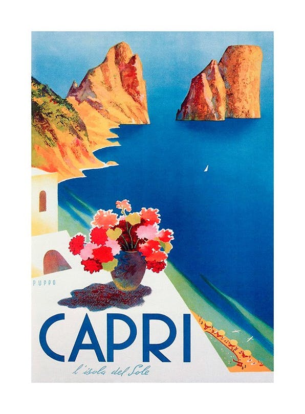 Capri Travel Poster (50x70 cm) - Vintage posters