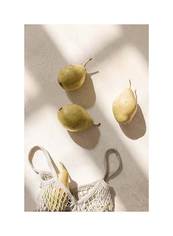 Pears in Sunlight Poster (30x40 cm) - Eten