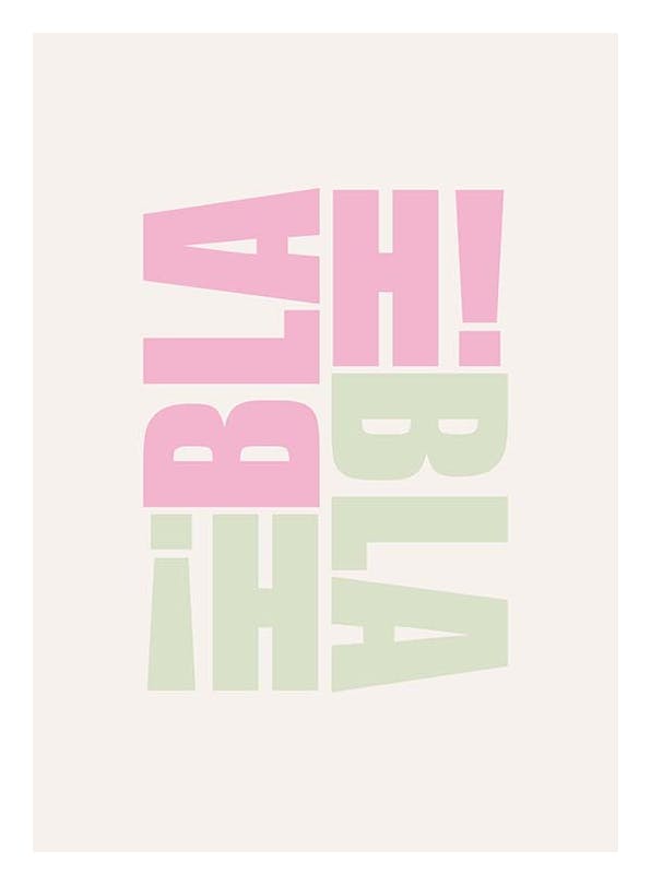 Blah Blah Plakat (30x40 cm)-Plakaty