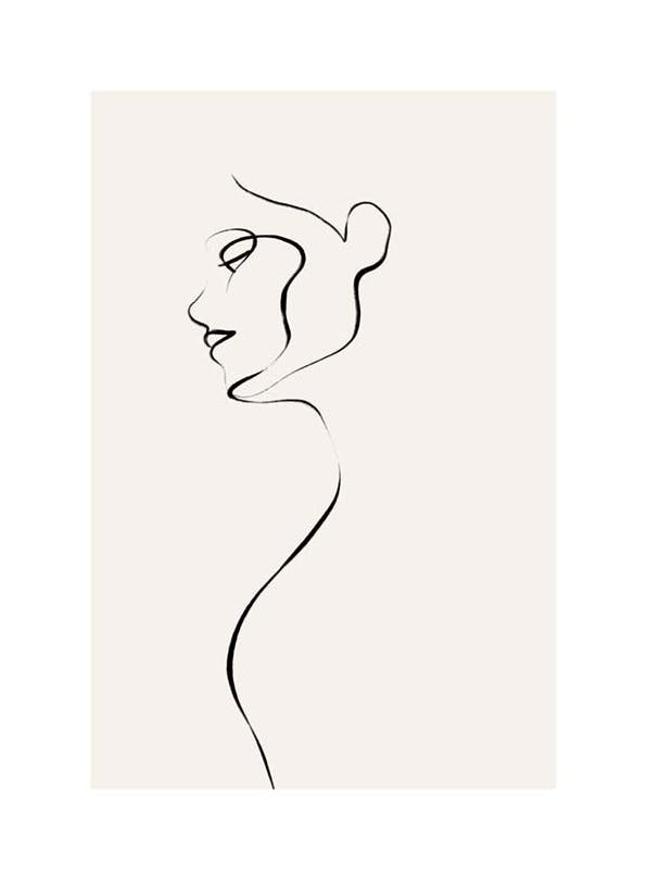 Female in Lines Print (50x70 cm)