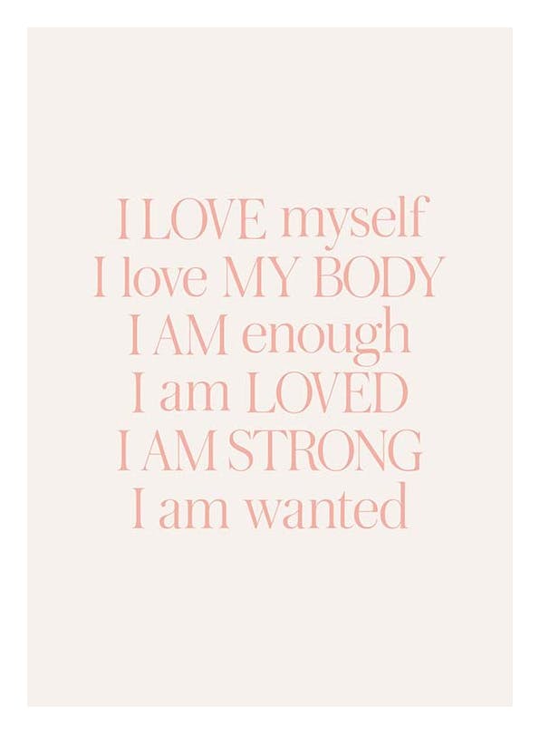 I Love Myself Plakat (30x40 cm)