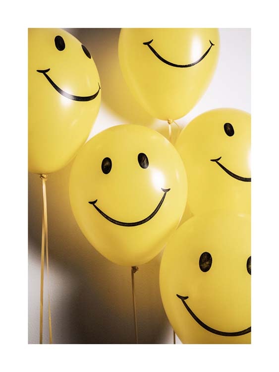 Smiley Face Balloons Plakát 0