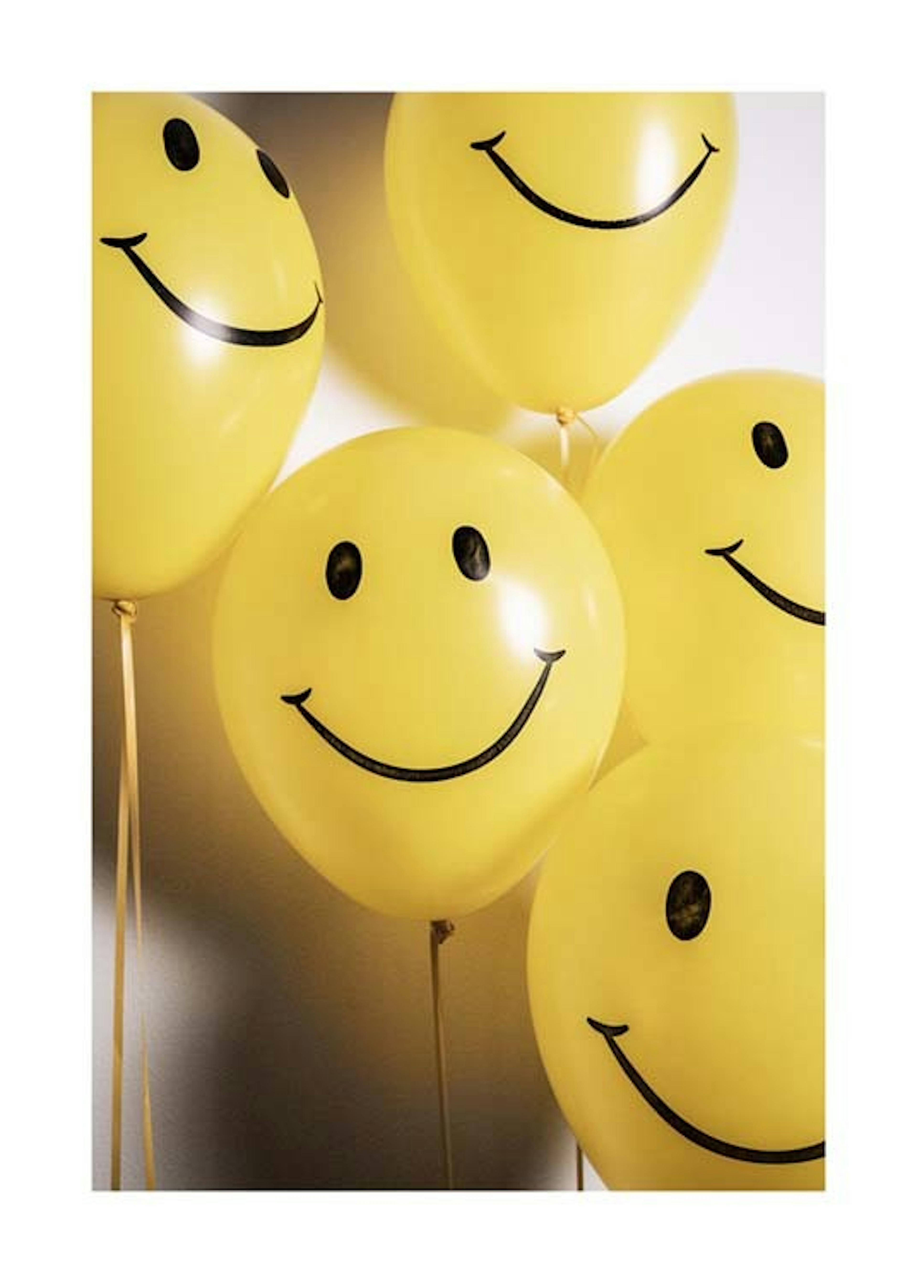 Smiley Face Balloons Print 0