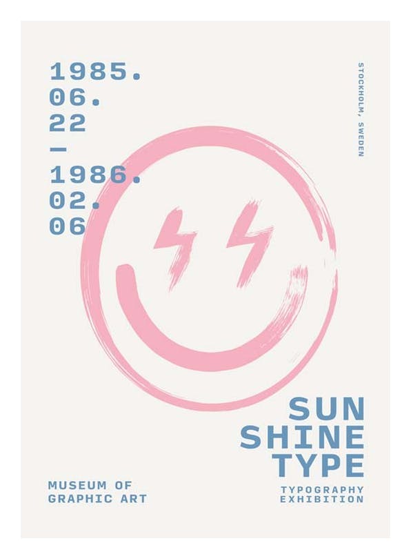 Sunshine Type Print (50x70 cm)