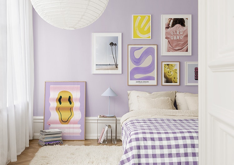 Pastel Lilac gallery wall