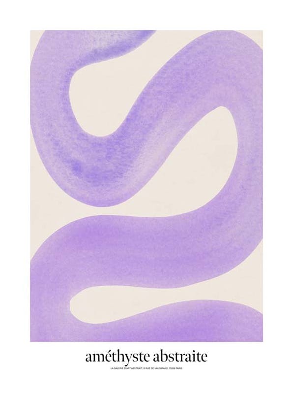 Améthyste Abstraite Plakat (30x40 cm)-Plakaty