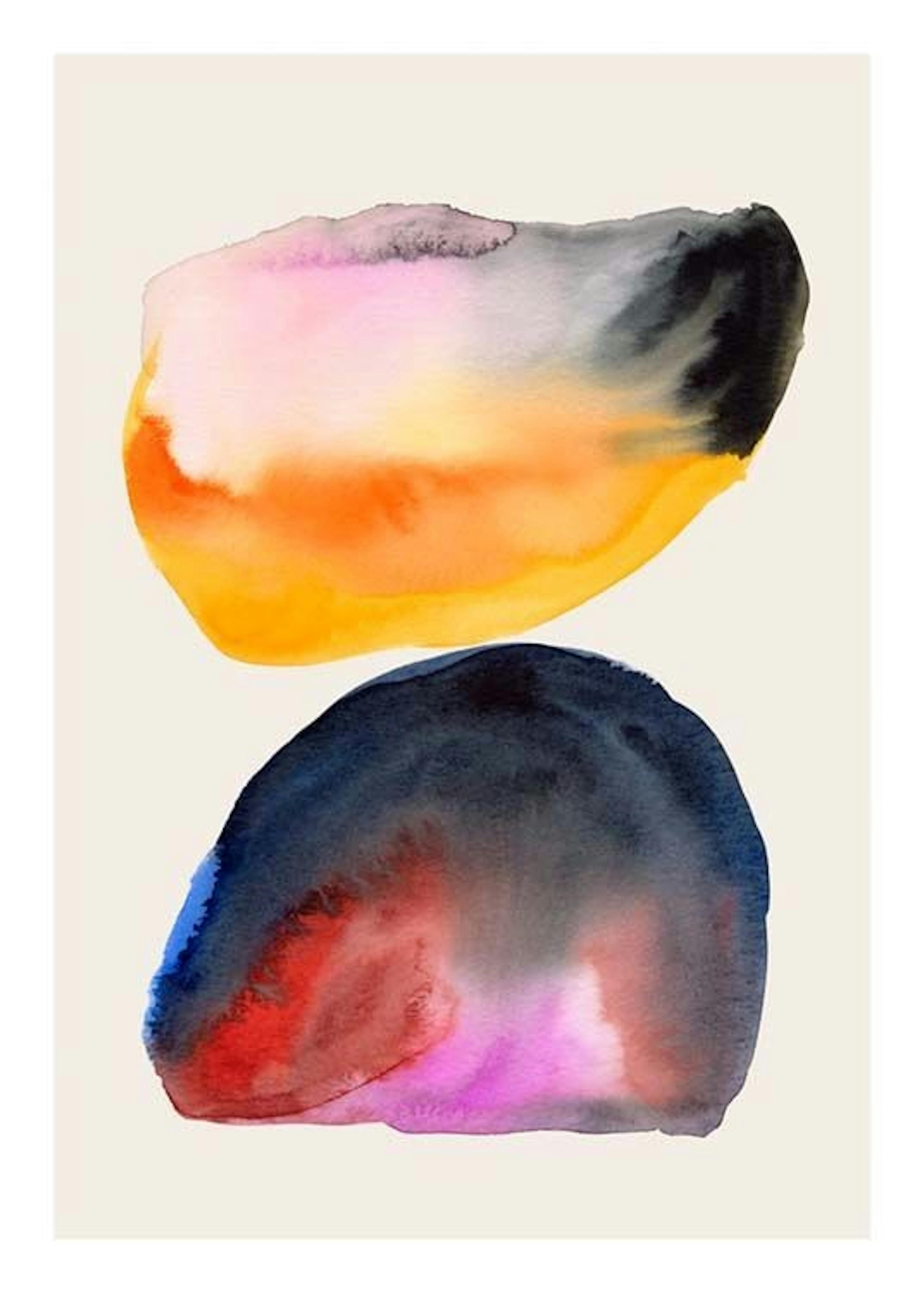 Watercolor Shapes Affiche 0