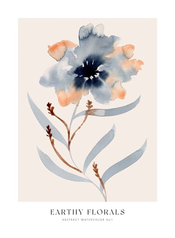 Earthy Florals No1 Plakat (21x30 cm)-Plakaty
