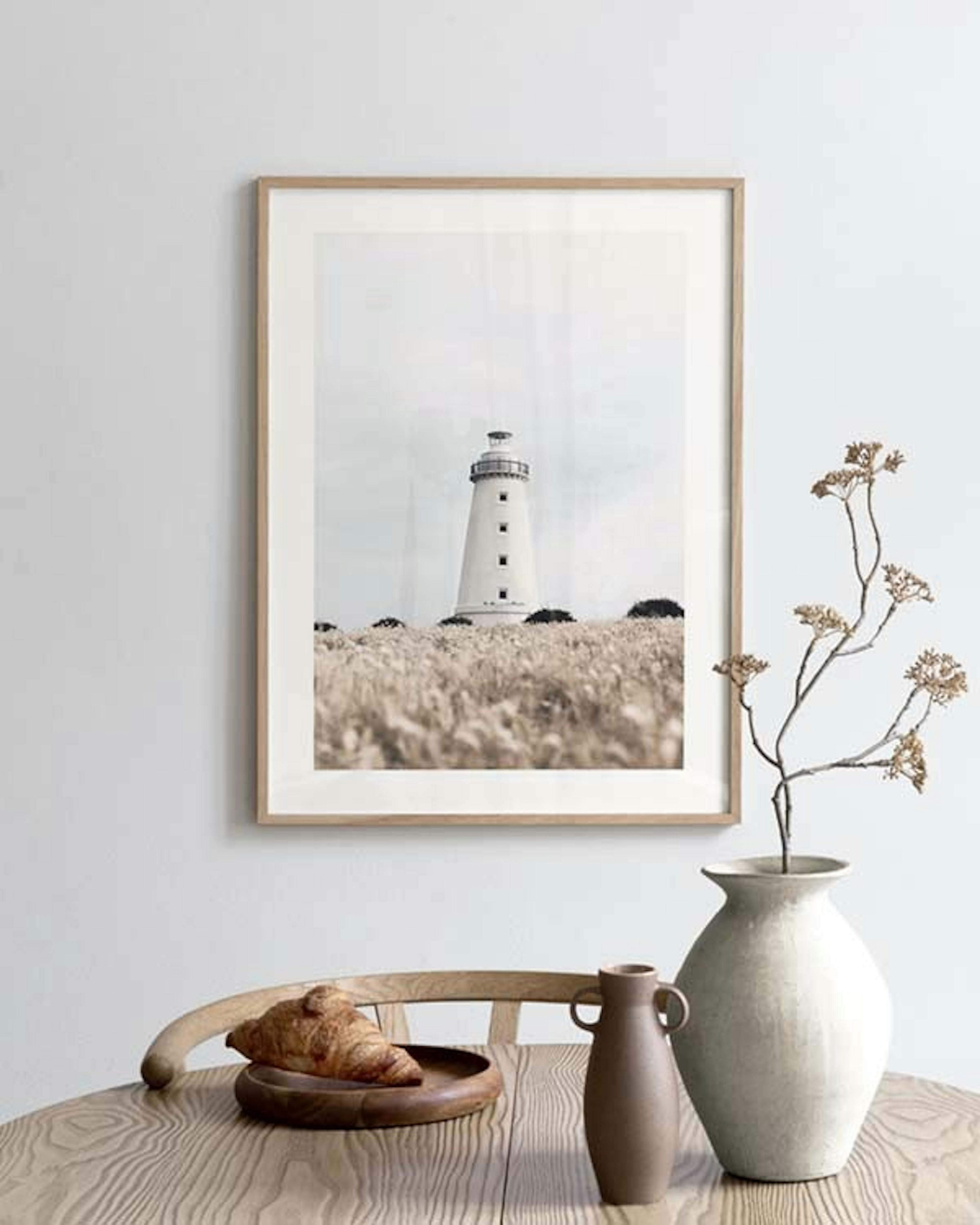 Lighthouse on Field Print