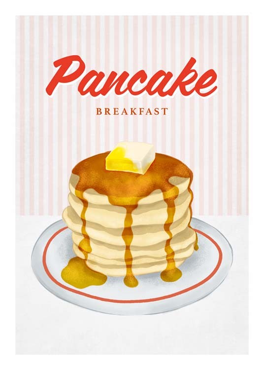 Diner Pancake Affiche