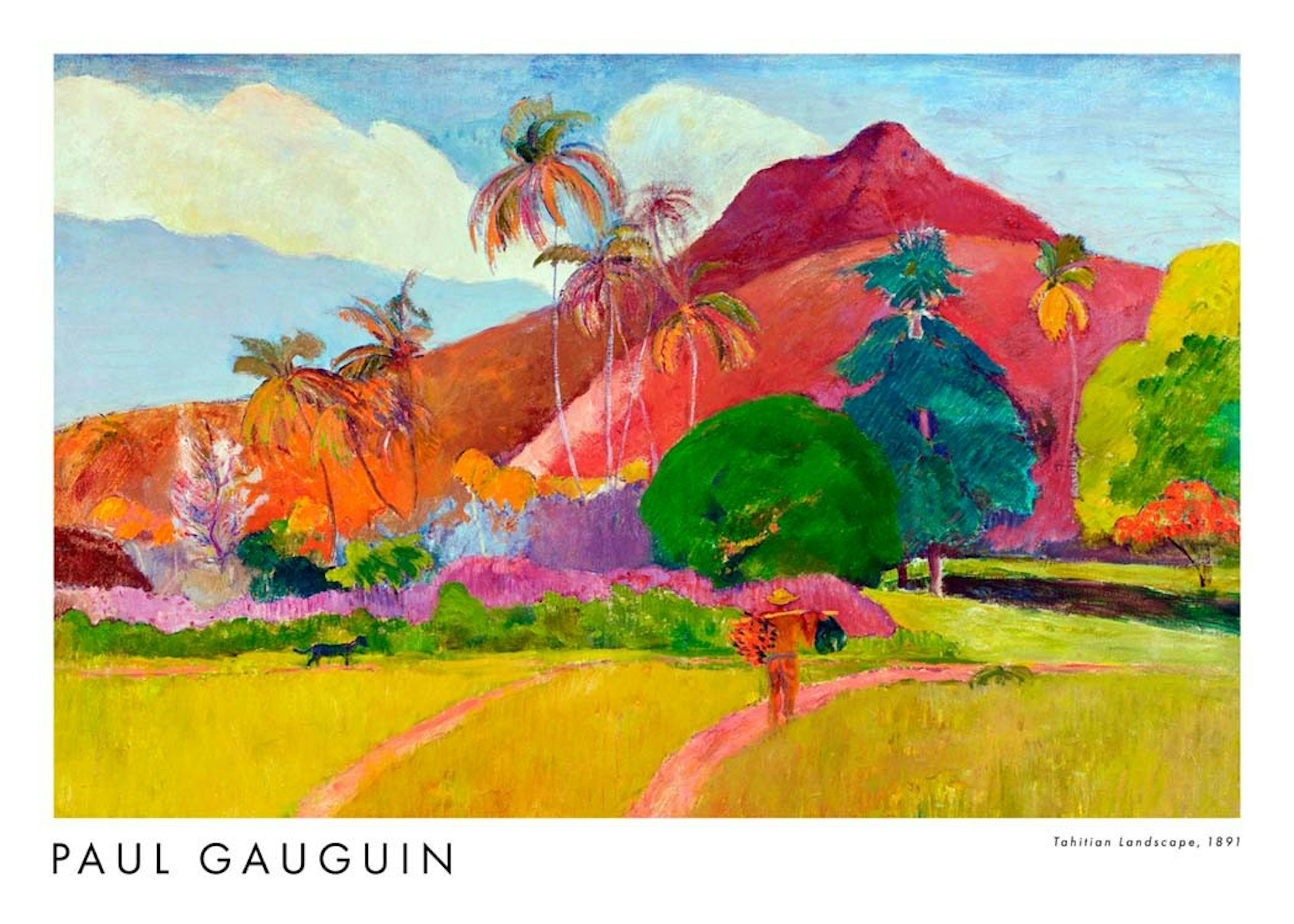 Paul Gauguin - Tahitian Landscape Affiche 0
