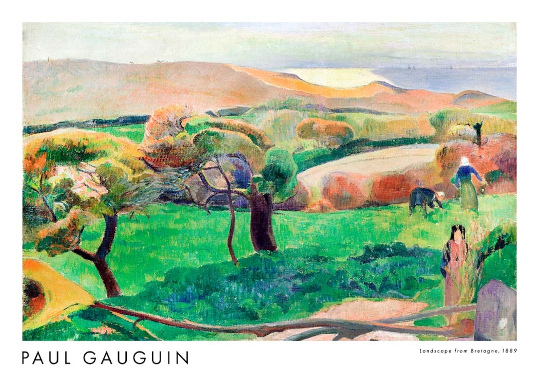 Paul Gauguin Landscape From Bretagne Affiche