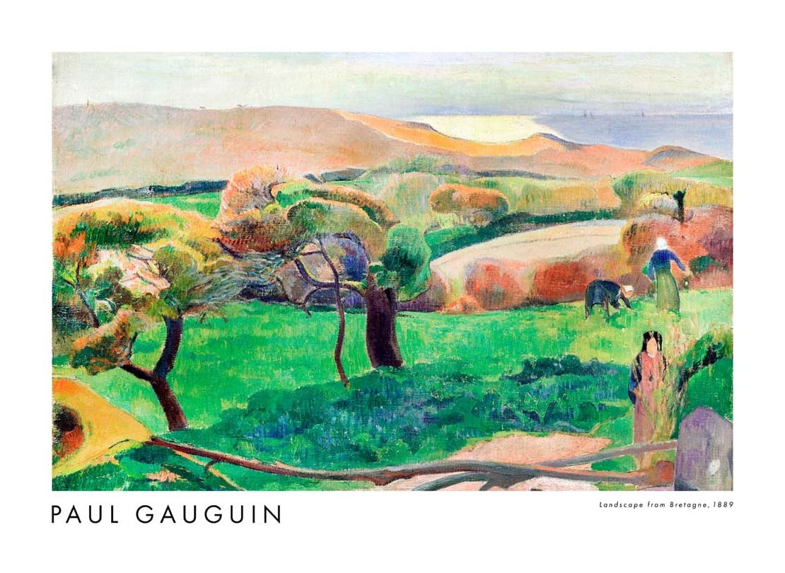 Prints - Paul Gauguin - Landscape from Bretagne Print (50x70 cm) - Paul Gauguin