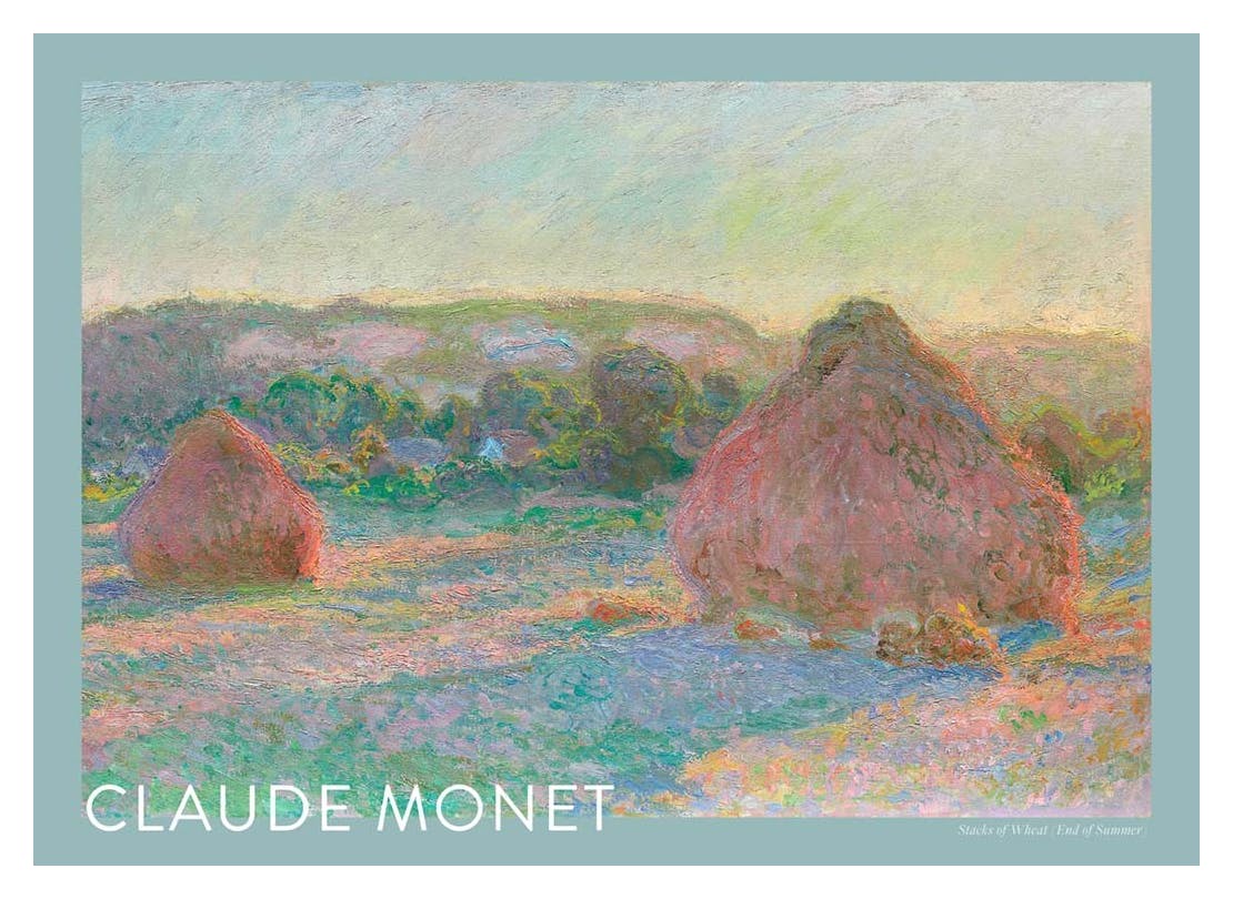 Monet - Stacks of Wheat (End of Summer) Plakat (21x30 cm) - Plakater > Malerier fra kjente kunstnere > Monet Plakat