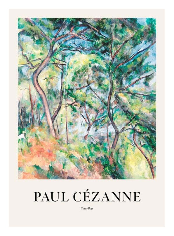 Paul Cézanne - Sous-Bois Plakat (50x70 cm)