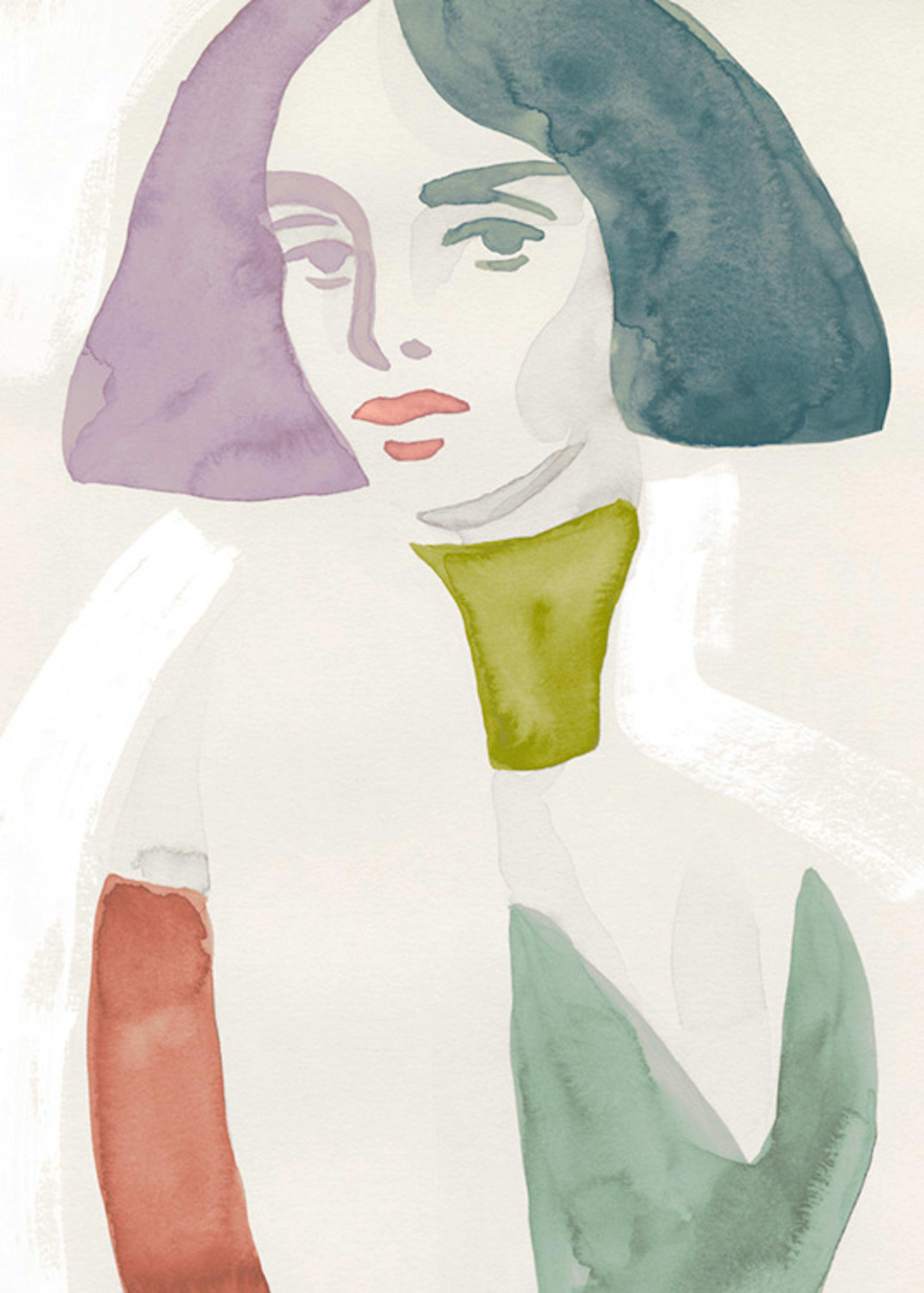 Lady in Aquarelle No1 Print