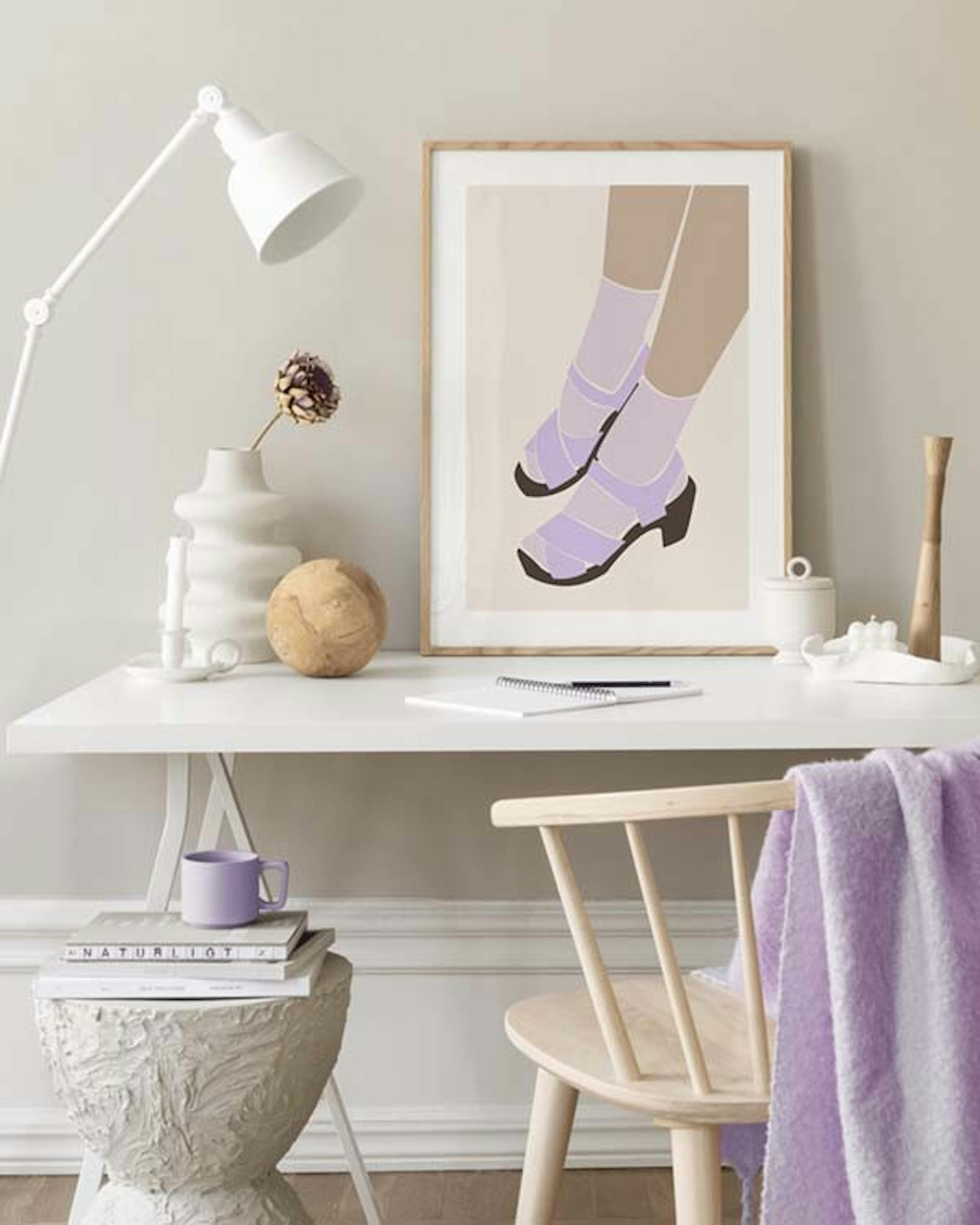 Shoes in Lilac Print