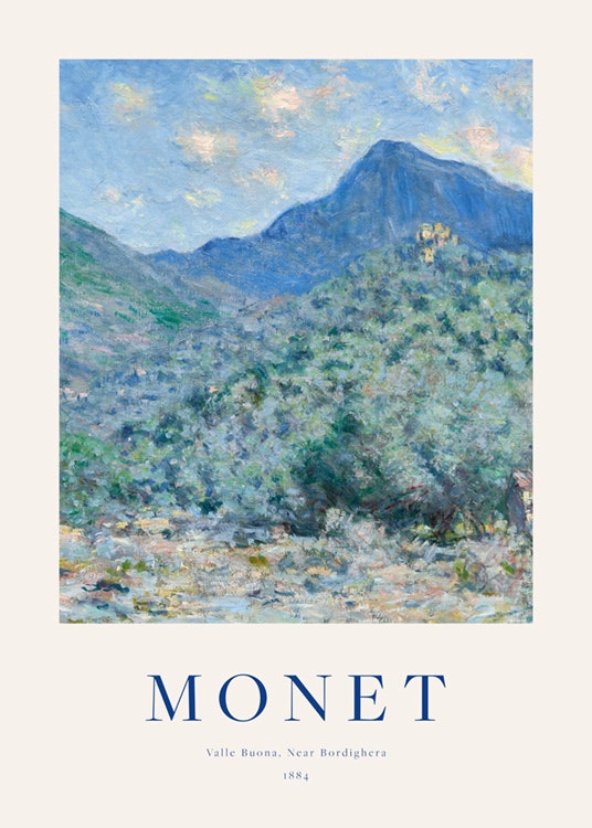 Monet - Valle Buona, Near Bordighera Juliste 0