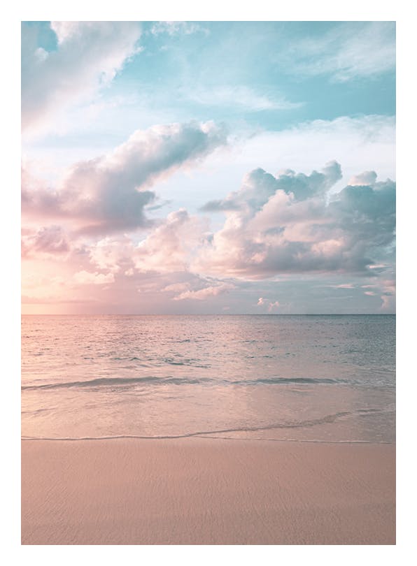 Pastel Sky Beach No2 Poster (30x40 cm)