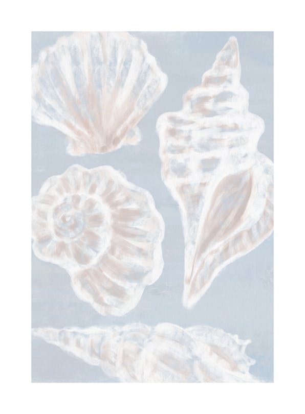 White Shells Affiche (30x40 cm)