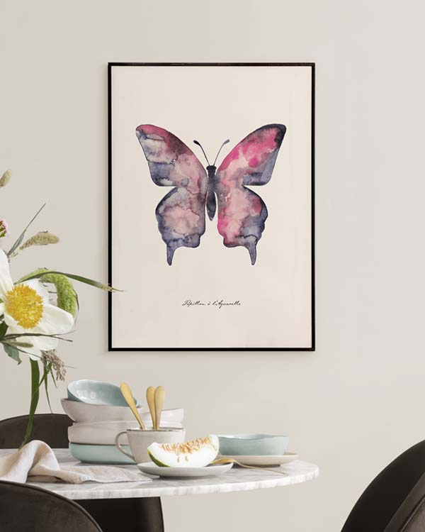 PAPILLON aquarelle Art Print papillon peinture par Dean -  Canada
