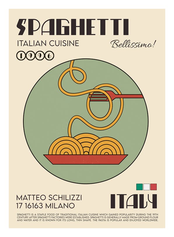 We made something nice - The Spaghetti Affiche (21x30 cm)