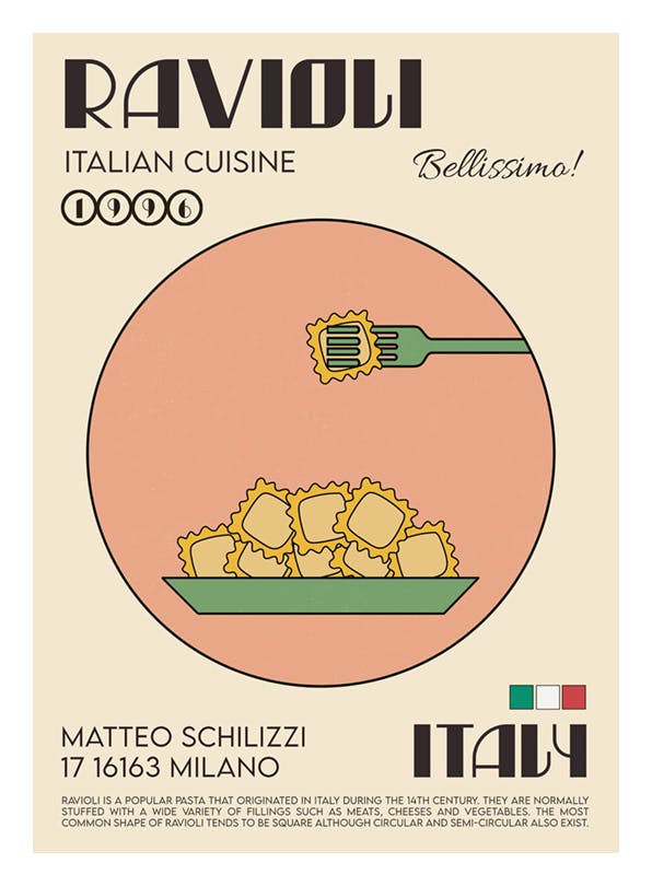 We made something nice - The Ravioli Poster (30x40 cm)-Poster