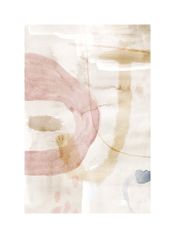 Soft Abstract Watercolor No1 Poster (30x40 cm) - Poster