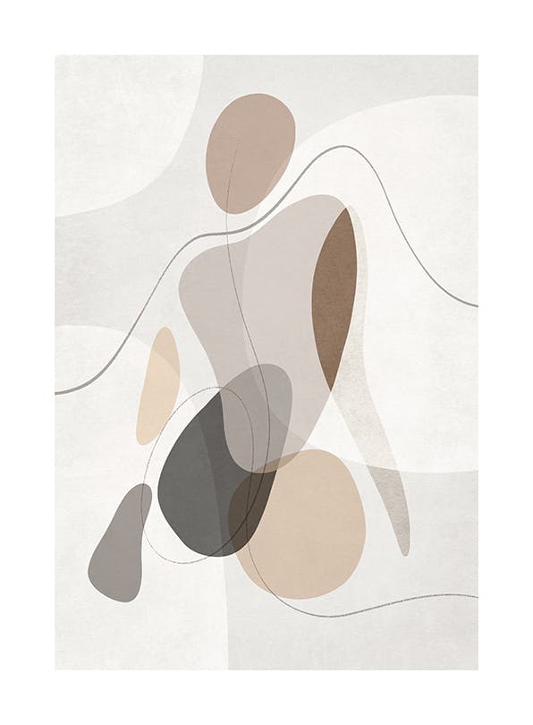 Organic Shapes Figure No1 Poster (30x40 cm) - Poster
