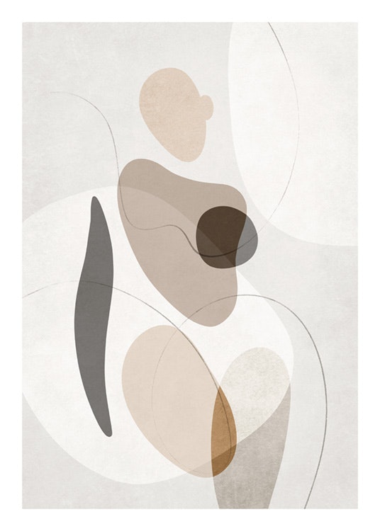 Organic Shapes Figure No2 Plakát 0