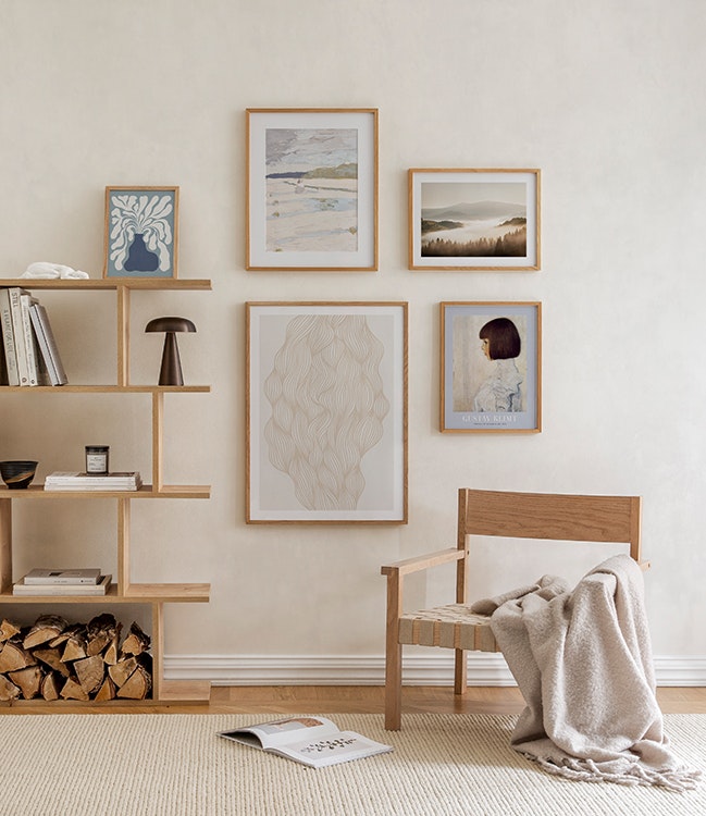 Powdery Colors gallery wall