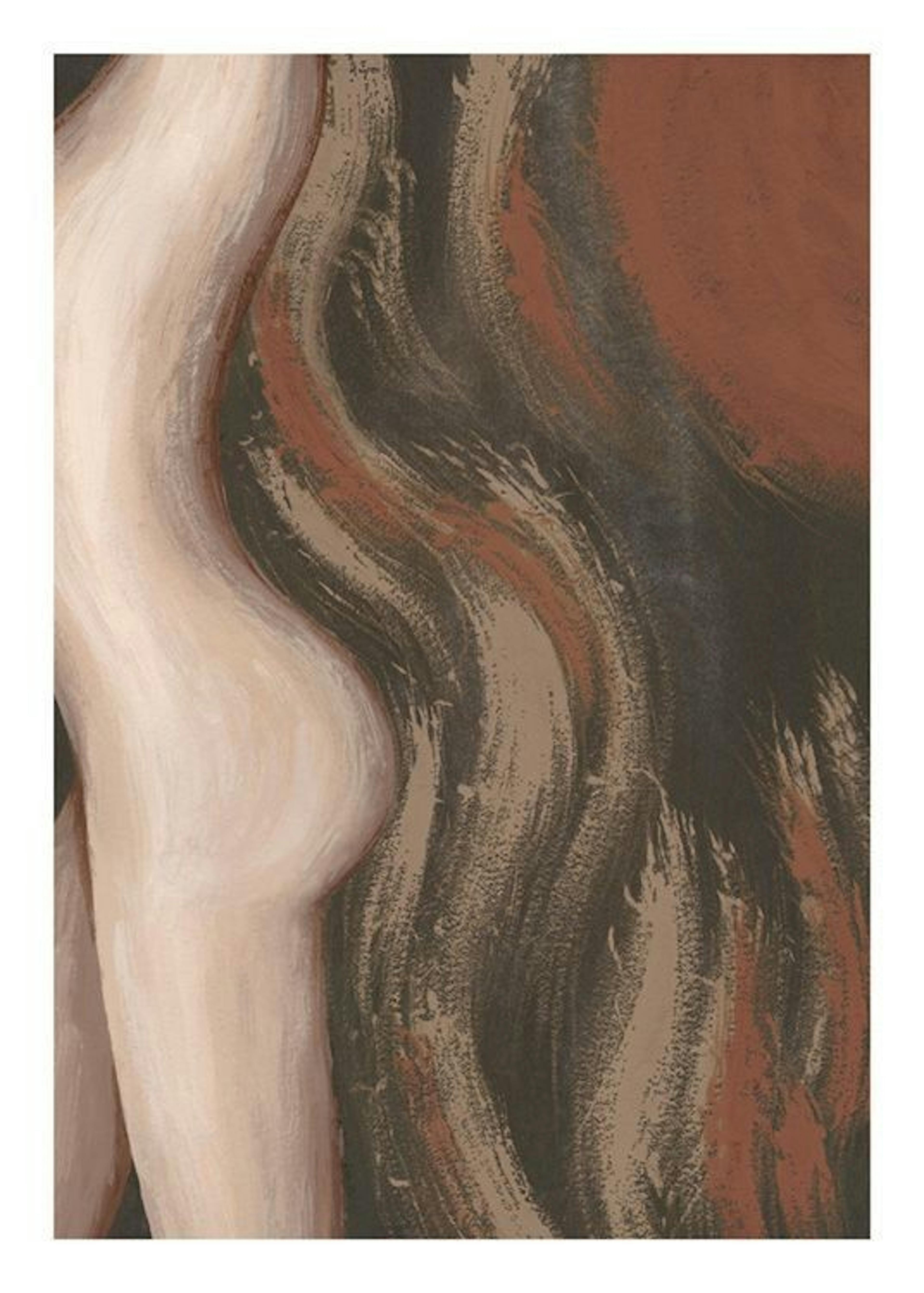 Burnt Abstract Painting Poster