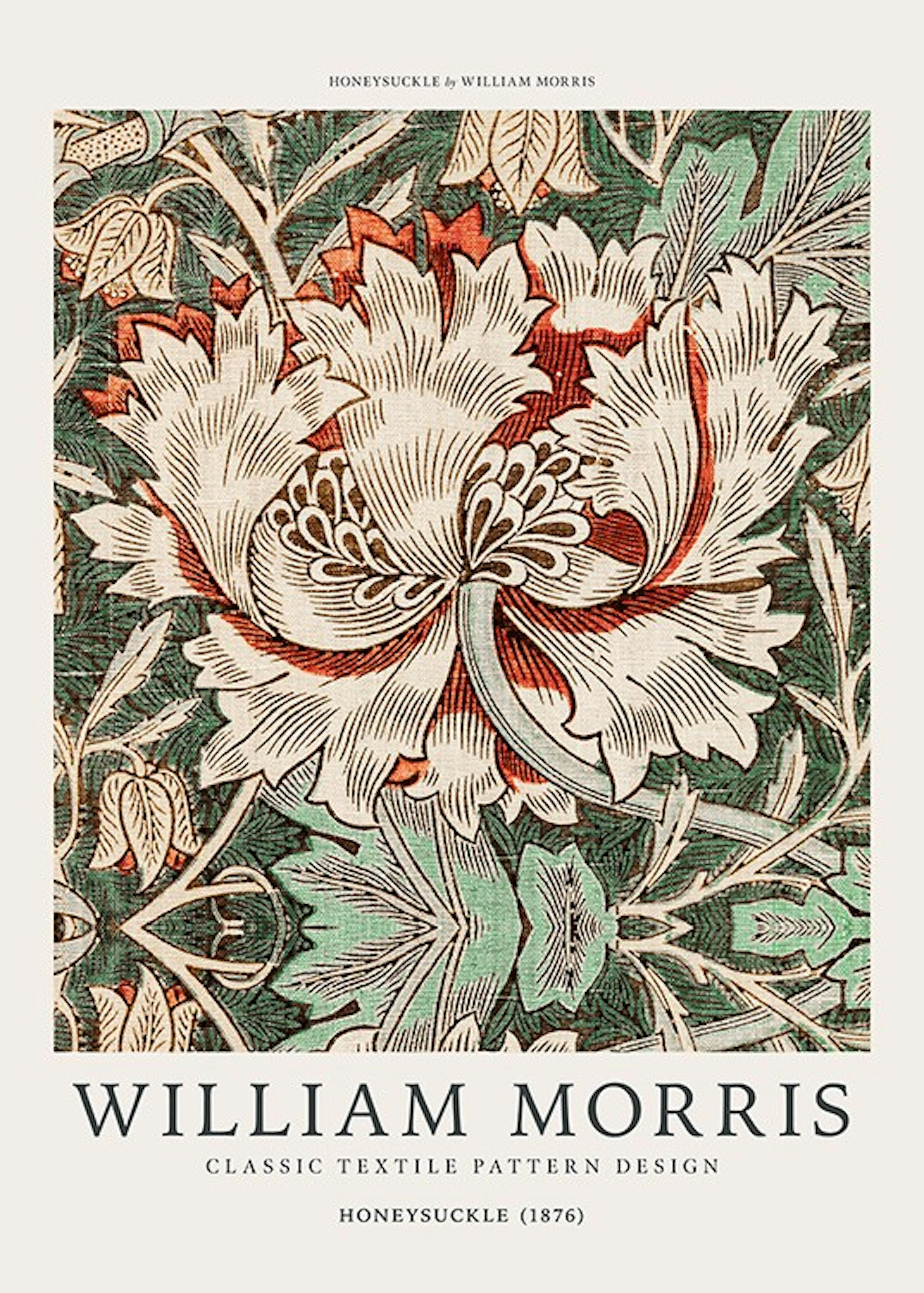 William Morris - Honeysuckle Plakát 0