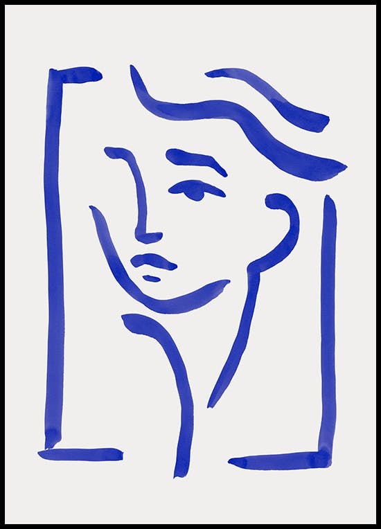 Portrait in Blue Poster