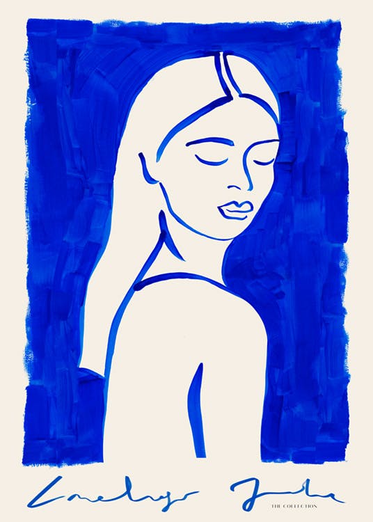 Blue Portrait No1 Juliste 0