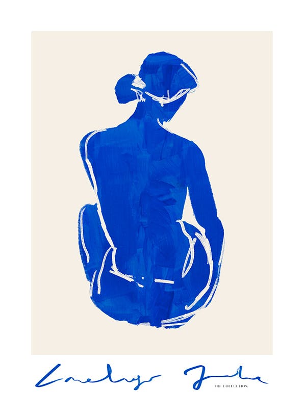 Blue Portrait No2 Plakat (30x40 cm)-Plakaty